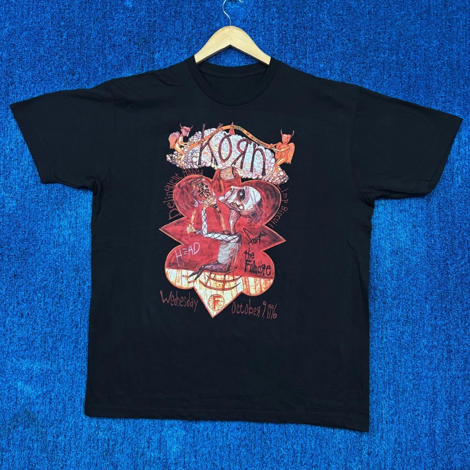 Korn Delinquent Habits Limp Biscuit 96 Fillmore Show Tee XL M
Korn Delinquent Habits Limp Biscuit 96 Fillmore Show Tee XL M