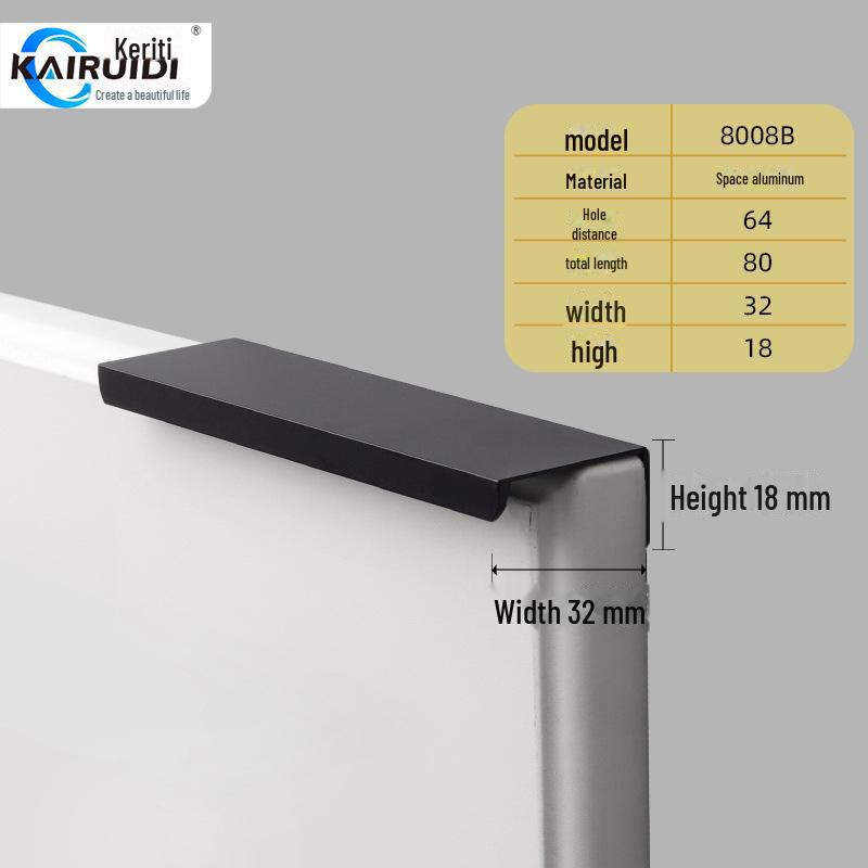 Невидимая черная ручка без перфорации для дверей шкафа/шкафа - бесшовный и компактный дизайн
Невидимая черная ручка без перфорации для дверей шкафа/шкафа - бесшовный и компактный дизайн