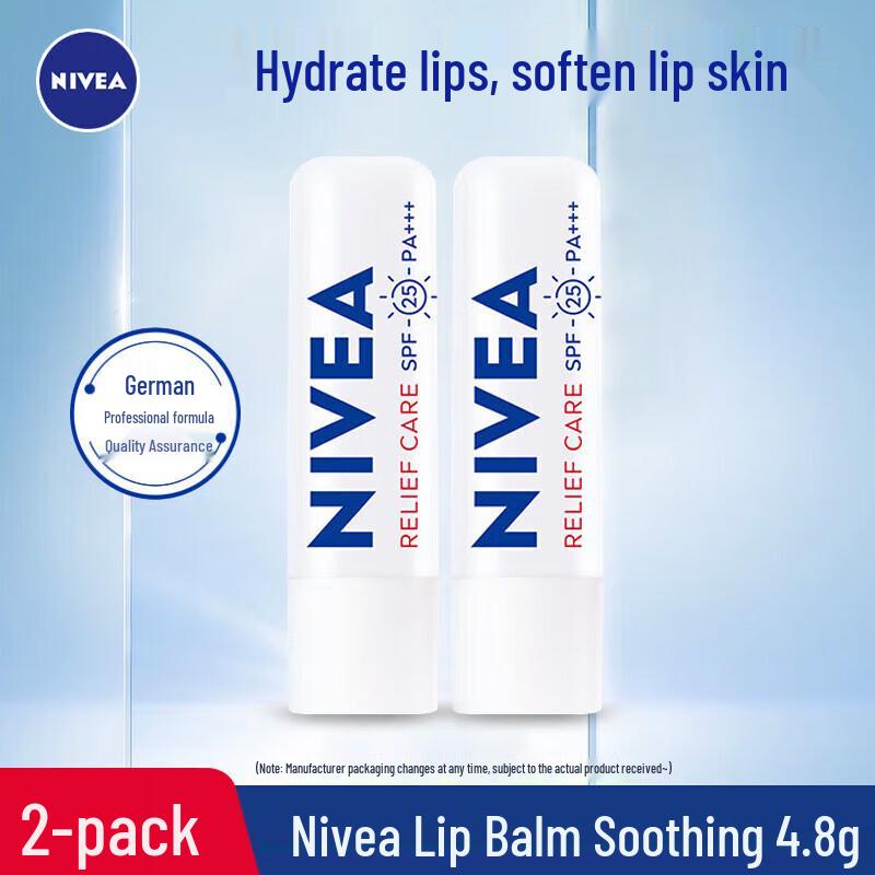 NIVEA Soothing Lip Balm Duo Pack (2x4.8g)
NIVEA Soothing Lip Balm Duo Pack (2x4.8g)