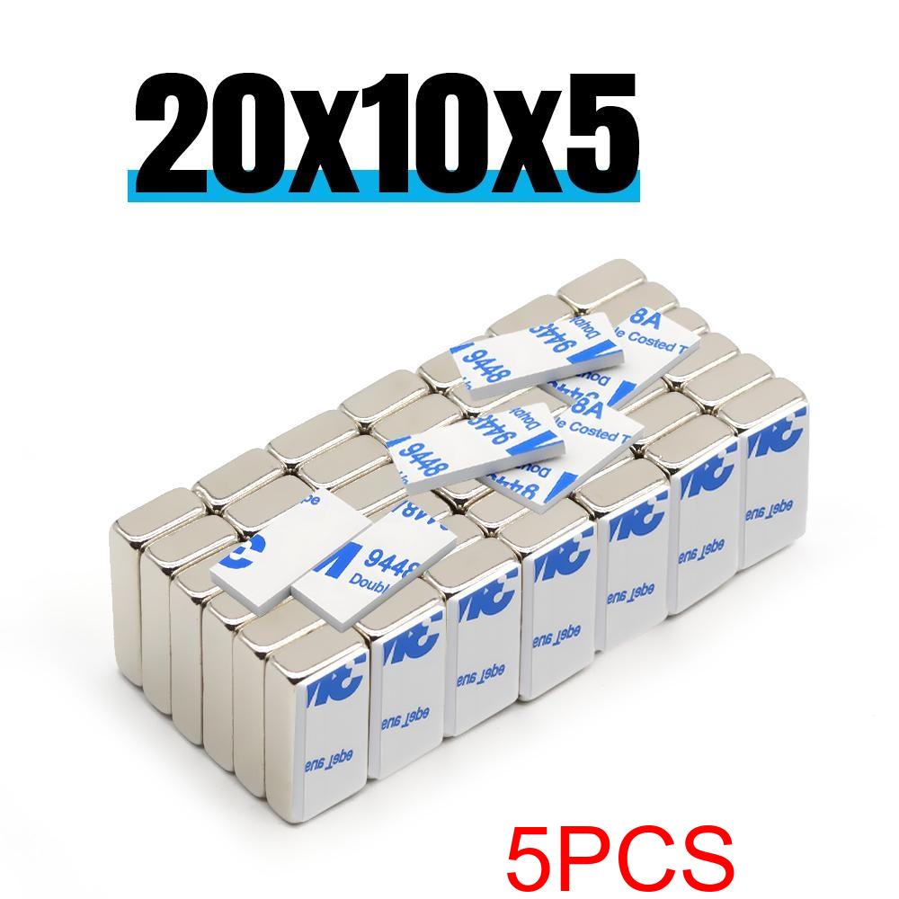 20x10x5mm Super Powerful Blcok Neodymium Magnet With double-sided adhesive Magnet N35 Strong Permanent Magnetic refrigerator
20x10x5mm Super Powerful Blcok Neodymium Magnet With double-sided adhesive Magnet N35 Strong Permanent Magnetic refrigerator