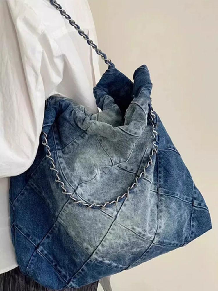 JIAERDI Y2k Grunge Denim Tote Bag Women Vintage Casual Large Capacity Handbag Purse Female Retro Harajuku Aesthetic Shoulder Bag синий
JIAERDI Y2k Grunge Denim Tote Bag Women Vintage Casual Large Capacity Handbag Purse Female Retro Harajuku Aesthetic Shoulder Bag синий
