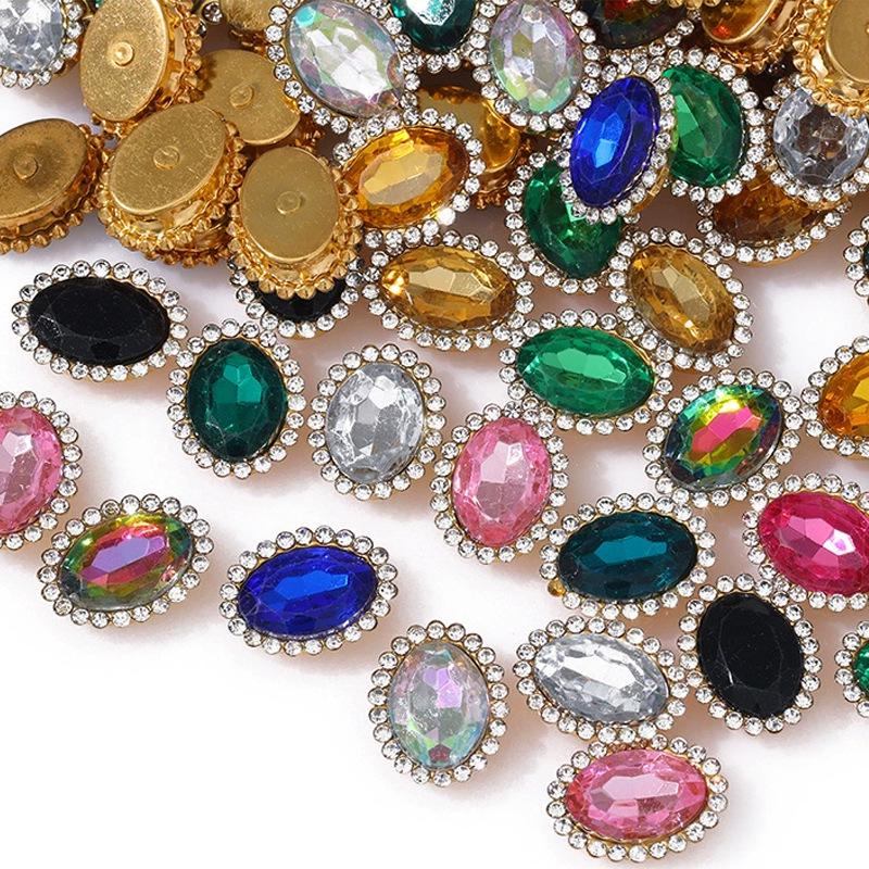 Oval Double-Layer Rhinestone Flower Acrylic Jewelry Material for Evening Dresses 10x14mm 50 pieces/package
Oval Double-Layer Rhinestone Flower Acrylic Jewelry Material for Evening Dresses 10x14mm 50 pieces/package