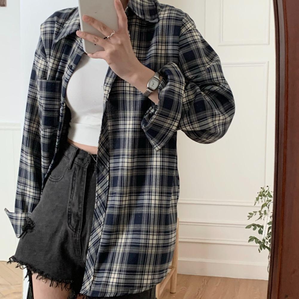 Stripe Plaid Blouse Women Ins Oversize Shirts Top Trendy Leisure Shirts Tops Men Women M серый
Stripe Plaid Blouse Women Ins Oversize Shirts Top Trendy Leisure Shirts Tops Men Women M серый