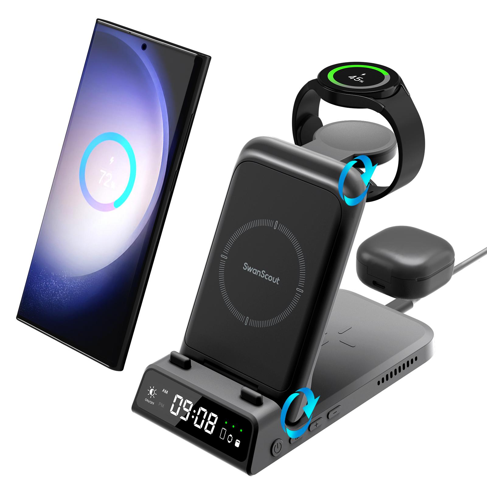 703S Wireless Charger for Samsung S25 Ultra S24+ S23 Z Flip 6 Charging Station for Galaxy Watch 7 6 5 4 for Buds 2 pro
703S Wireless Charger for Samsung S25 Ultra S24+ S23 Z Flip 6 Charging Station for Galaxy Watch 7 6 5 4 for Buds 2 pro