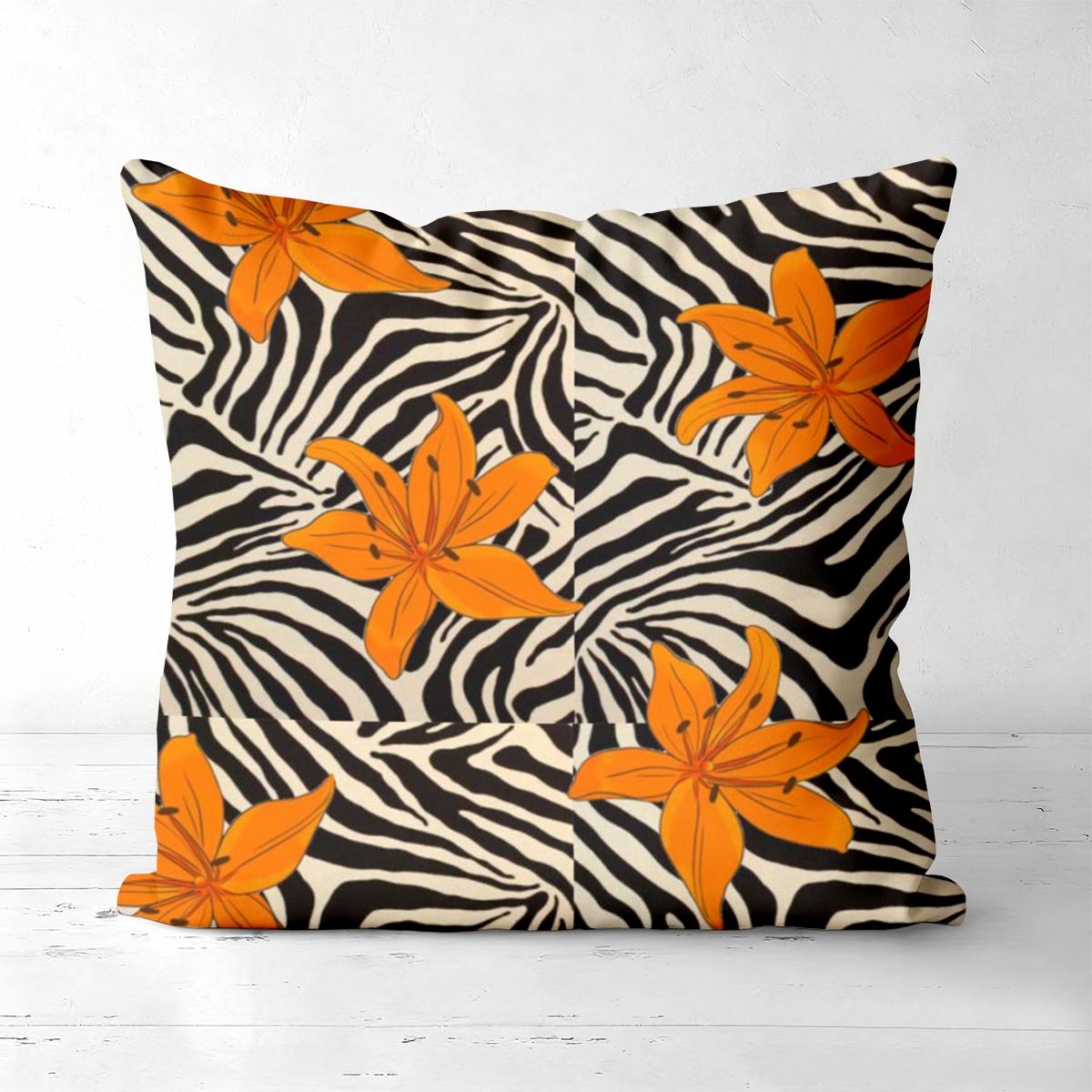 Zebra Pattern With Orange Lily Print Throw Pillows Polyester pillowcase, sofa decorative cushion cov Headboard Pillow 45x45cm
Zebra Pattern With Orange Lily Print Throw Pillows Polyester pillowcase, sofa decorative cushion cov Headboard Pillow 45x45cm