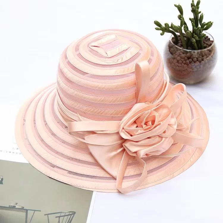 New Fashion Women Summer Organza Sun Hats Wide Brim With Big Flower Fedora Hat Elegant Ladies Wedding Church Party Hat
New Fashion Women Summer Organza Sun Hats Wide Brim With Big Flower Fedora Hat Elegant Ladies Wedding Church Party Hat