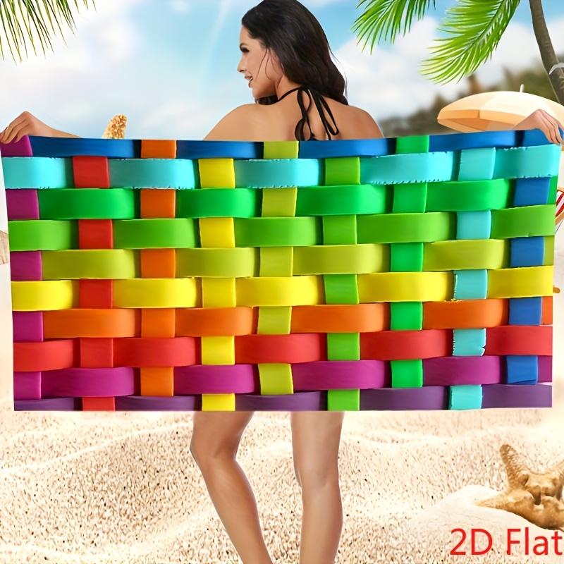 Rainbow Woven Print Beach Towel Quick Dry Sand Free Oversized Bath Towel for Pool Travel Summer Vacation Unisex W30*H60(CM)
Rainbow Woven Print Beach Towel Quick Dry Sand Free Oversized Bath Towel for Pool Travel Summer Vacation Unisex W30*H60(CM)