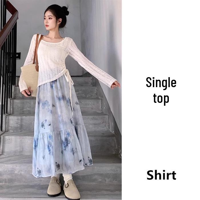 Французский набор: платье с tie-dye и вязаный топ: Асимметричная юбка А-силуэта с кулиской и накидкой для женщин S
Французский набор: платье с tie-dye и вязаный топ: Асимметричная юбка А-силуэта с кулиской и накидкой для женщин S