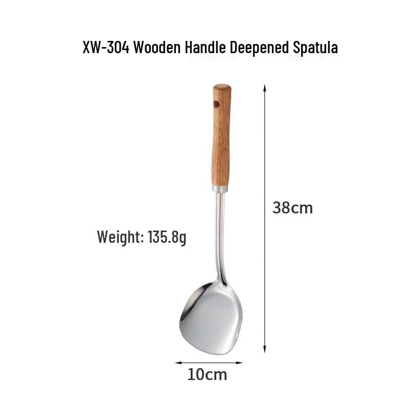 ZISIZ Wooden Handle Deep Wok Spatula Set (2-Pack)
ZISIZ Wooden Handle Deep Wok Spatula Set (2-Pack)