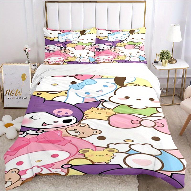 3pcs Hello Kitty, Sanrio Characters Breathable Polyester Bedding Set Soft Duvet Cover and 2 Pillowcases,Suitable for All Seasons, 082657b 135x200cm
3pcs Hello Kitty, Sanrio Characters Breathable Polyester Bedding Set Soft Duvet Cover and 2 Pillowcases,Suitable for All Seasons, 082657b 135x200cm
