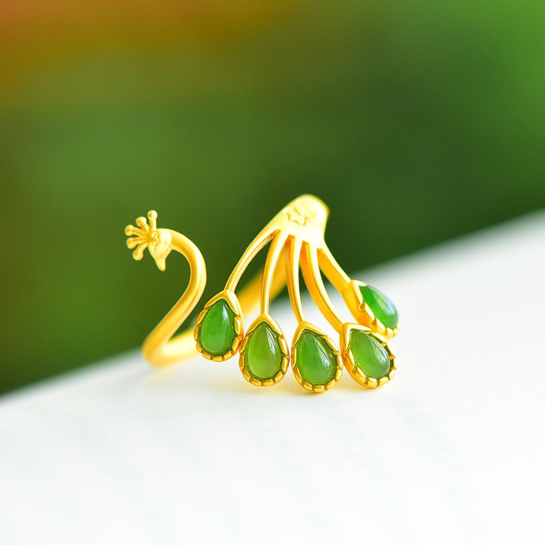 925 Sterling Silver Golden Phoenix Jasper Ring - Chinese Court Retro Style, Adjustable Women s Ring Adjustable
925 Sterling Silver Golden Phoenix Jasper Ring - Chinese Court Retro Style, Adjustable Women s Ring Adjustable