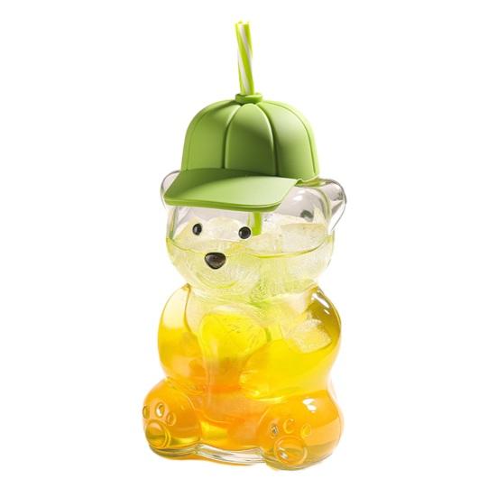 Bear Shape Sippy Cup with Straw Lid 600ml Cute Glass Tumbler for Iced Coffee Milk Tea Juice Dishwasher Safe Reusable Cold Cup for Home Office Travel зелений
Bear Shape Sippy Cup with Straw Lid 600ml Cute Glass Tumbler for Iced Coffee Milk Tea Juice Dishwasher Safe Reusable Cold Cup for Home Office Travel зелений