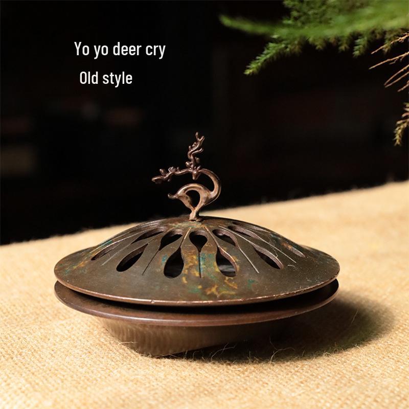Antique Style Agarwood Incense Burner - Purple Copper Indoor Plate for Home Decor
Antique Style Agarwood Incense Burner - Purple Copper Indoor Plate for Home Decor