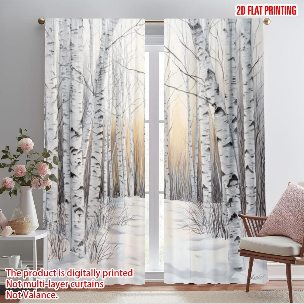 2pcs,2D plane printing Creative Curtains Winter Birchwoods Versatile Fabric (without rod) Room Decor Ldeal for Bedroom Living 52.50×116.00 CM 2pcs
2pcs,2D plane printing Creative Curtains Winter Birchwoods Versatile Fabric (without rod) Room Decor Ldeal for Bedroom Living 52.50×116.00 CM 2pcs