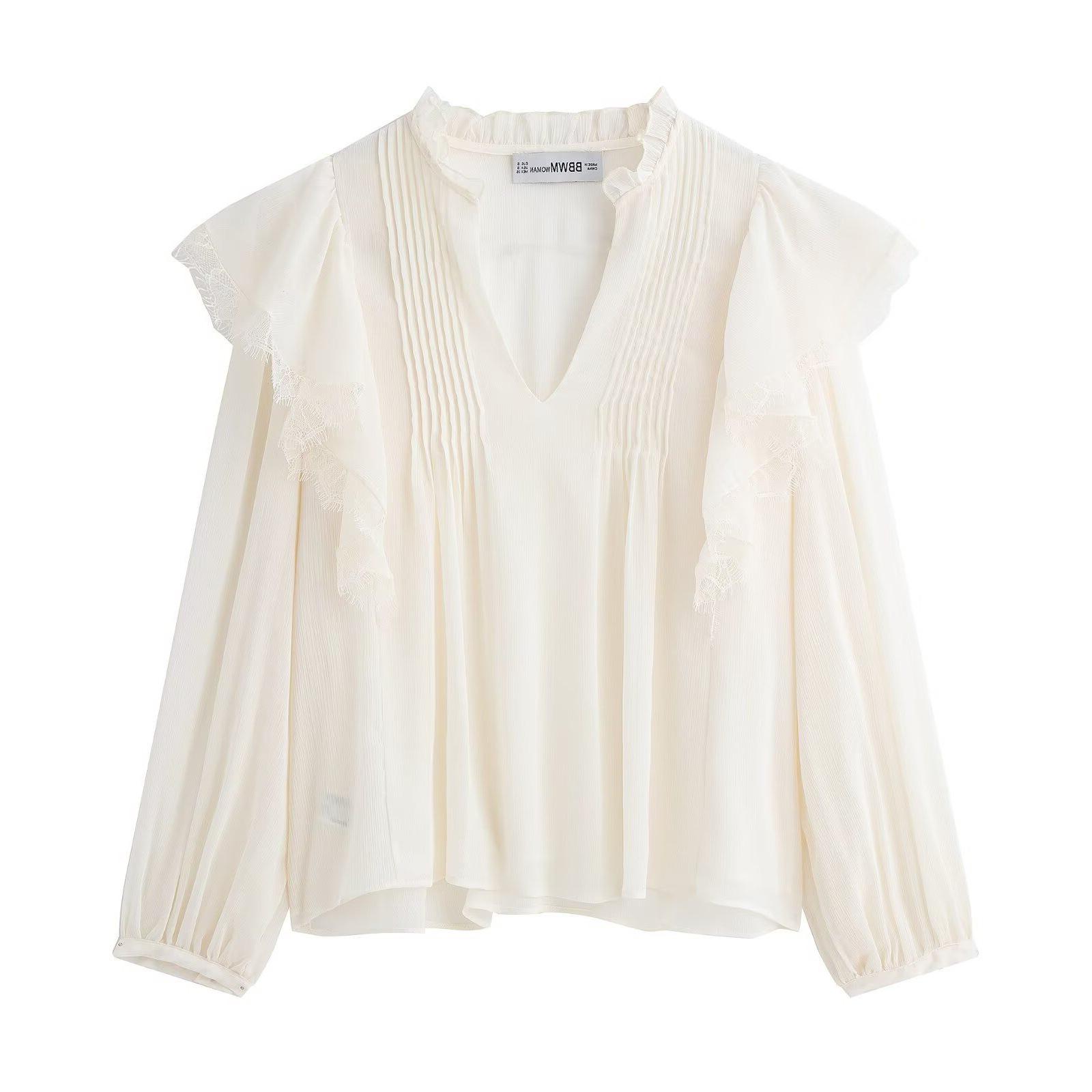TAOP&ZA Spring/Summer Elegant V-Neck Ruffle Trim Blouse for Women - 5029052 Extra Small
TAOP&ZA Spring/Summer Elegant V-Neck Ruffle Trim Blouse for Women - 5029052 Extra Small