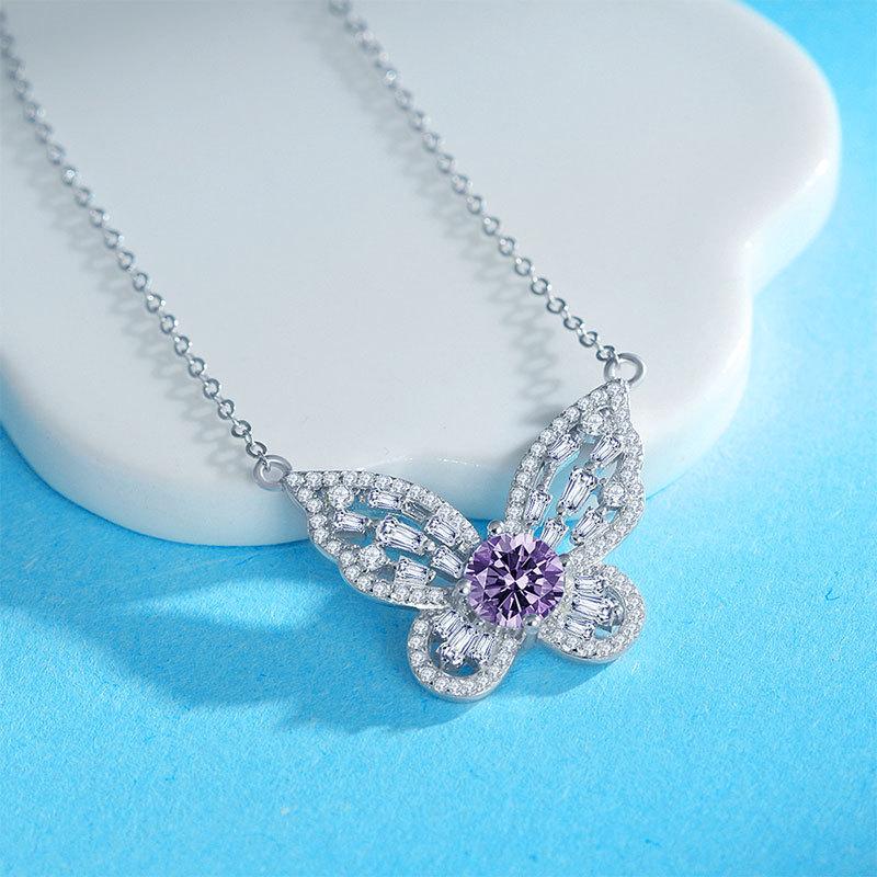 Moissanite Tennis Necklace for Woman Wedding Jewely with Certificate Sterling Sliver Plated White Gold Necklace Moissanite&1ct(6.5mm) фіолетовий
Moissanite Tennis Necklace for Woman Wedding Jewely with Certificate Sterling Sliver Plated White Gold Necklace Moissanite&1ct(6.5mm) фіолетовий