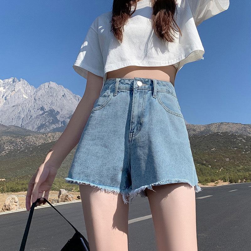 Джинсовые Шорты с Высокой Талией для Женщин Новая Летняя Модель HyunA Свободные С Необработанным Краем Горячие Брюки для Повседневной Носки Модные S синий
Джинсовые Шорты с Высокой Талией для Женщин Новая Летняя Модель HyunA Свободные С Необработанным Краем Горячие Брюки для Повседневной Носки Модные S синий