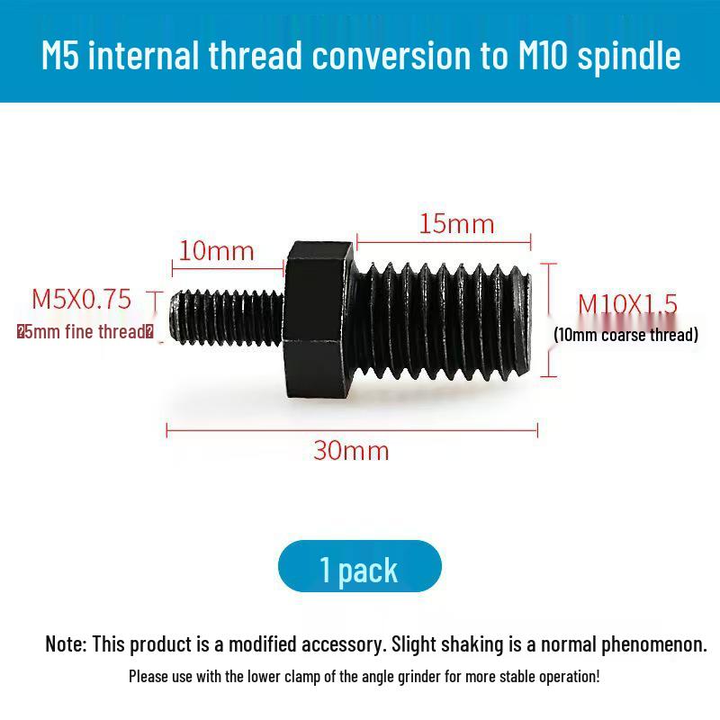 3-inch Mini Angle Grinder Extension Rod M5 to M10 Adapter for Type 100 Cutting Machine
3-inch Mini Angle Grinder Extension Rod M5 to M10 Adapter for Type 100 Cutting Machine