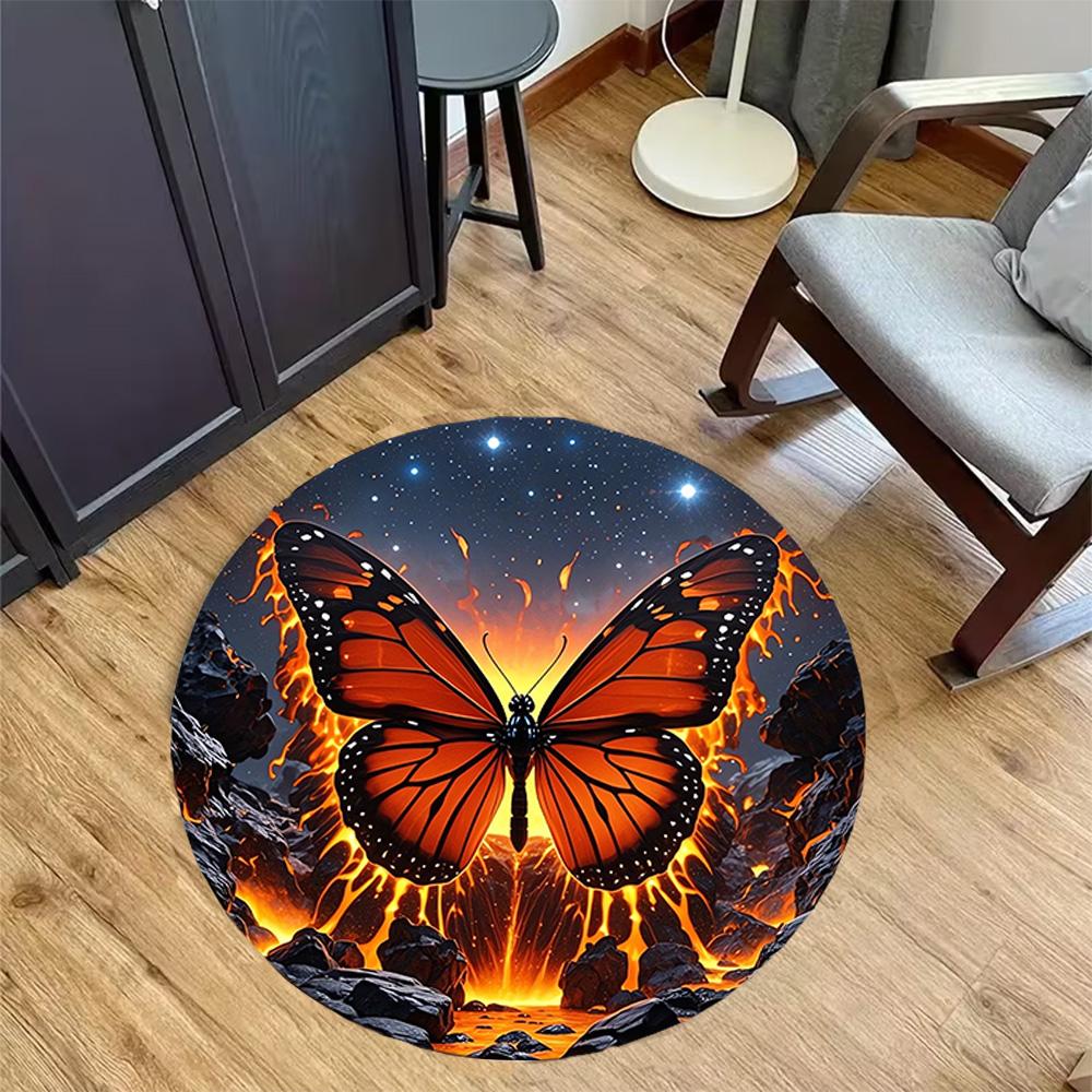 1pc home carpet colorful butterfly design for office decor bedroom gift living room Diameter 60cm
1pc home carpet colorful butterfly design for office decor bedroom gift living room Diameter 60cm