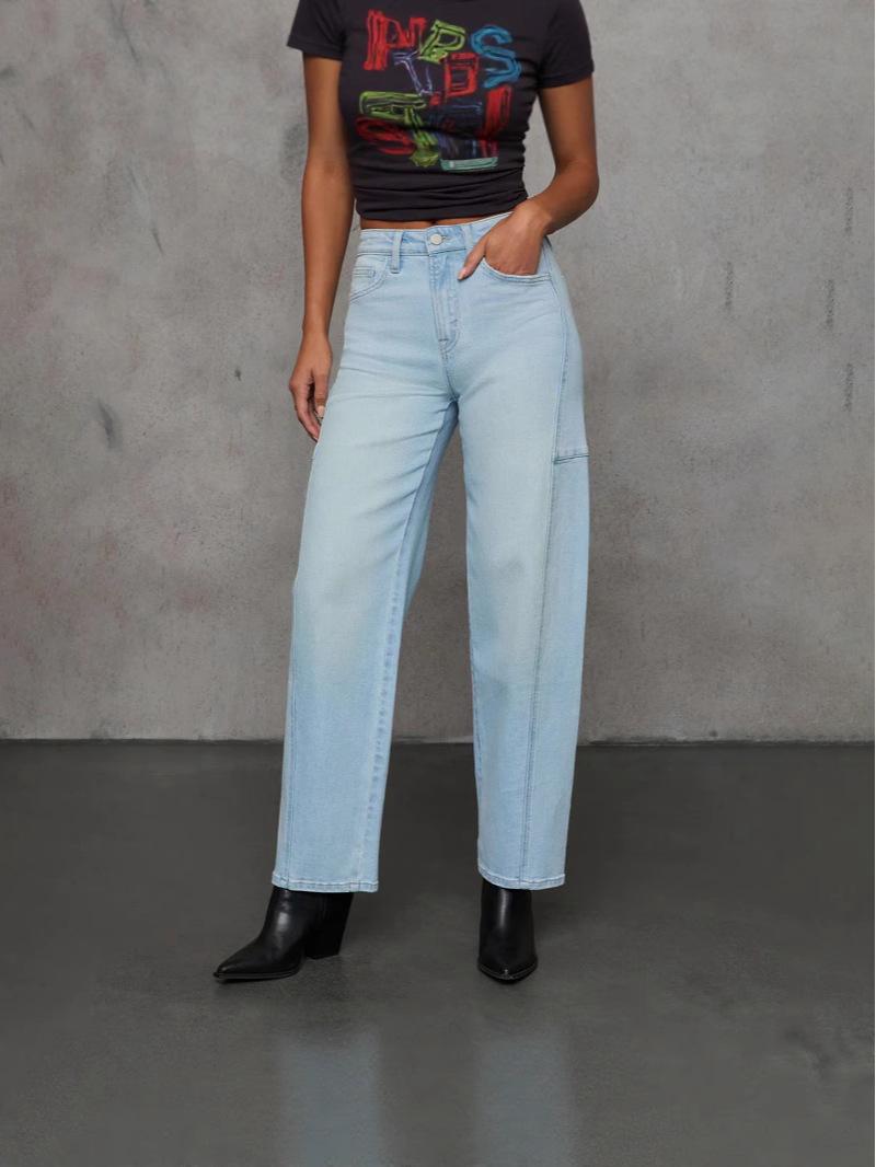 2024 European & American Mid-Waist Slimming Light Blue Women s Straight Leg Jeans M світло-синій колір
2024 European & American Mid-Waist Slimming Light Blue Women s Straight Leg Jeans M світло-синій колір