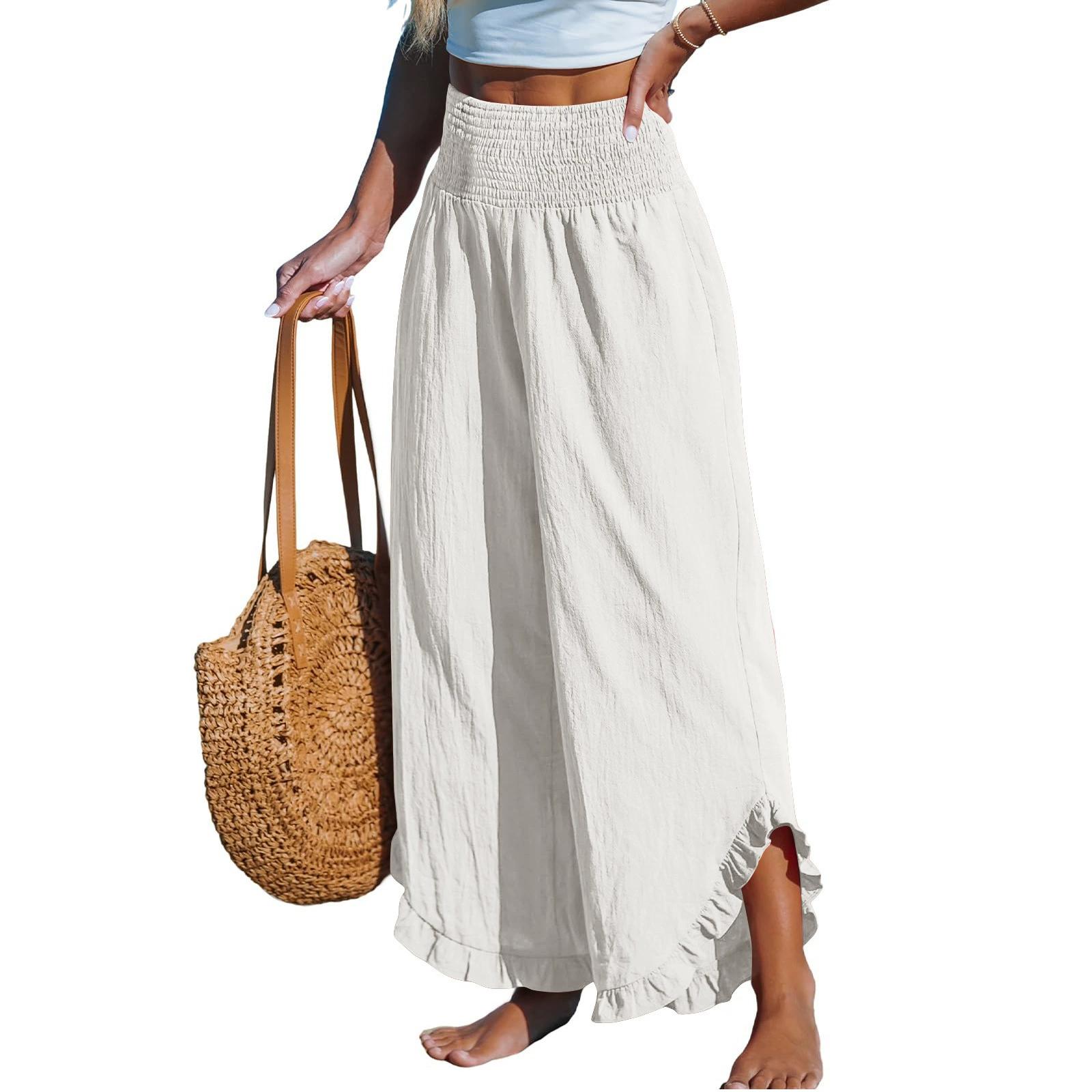 Женские брюки-палаццо, летние повседневные струящиеся брюки с широкими штанинами, наряды для пляжа, путешествий, отпуска 3XL белый
Женские брюки-палаццо, летние повседневные струящиеся брюки с широкими штанинами, наряды для пляжа, путешествий, отпуска 3XL белый