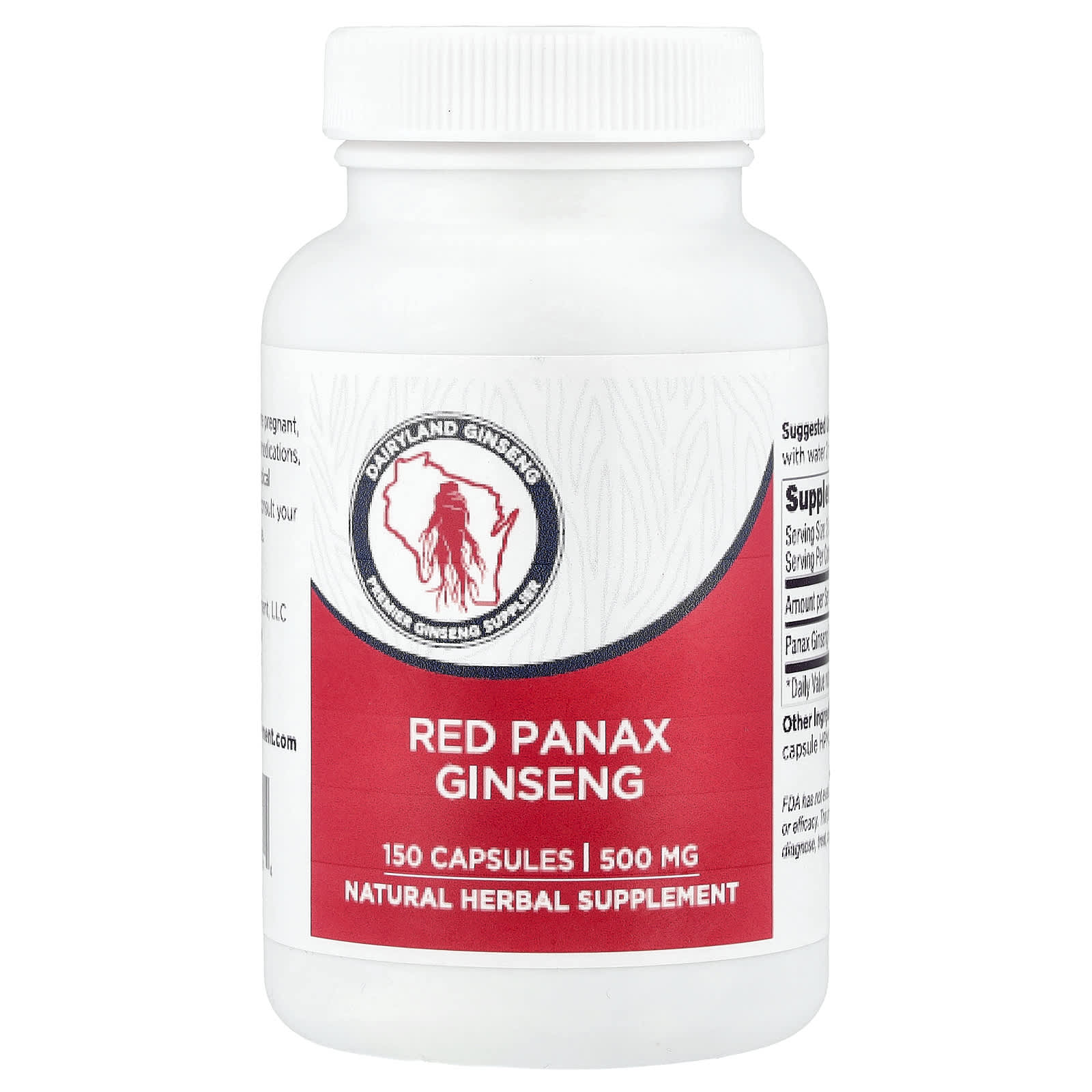 Dairyland Ginseng, Red Ginseng, 500mg, 150 Capsules
Dairyland Ginseng, Red Ginseng, 500mg, 150 Capsules