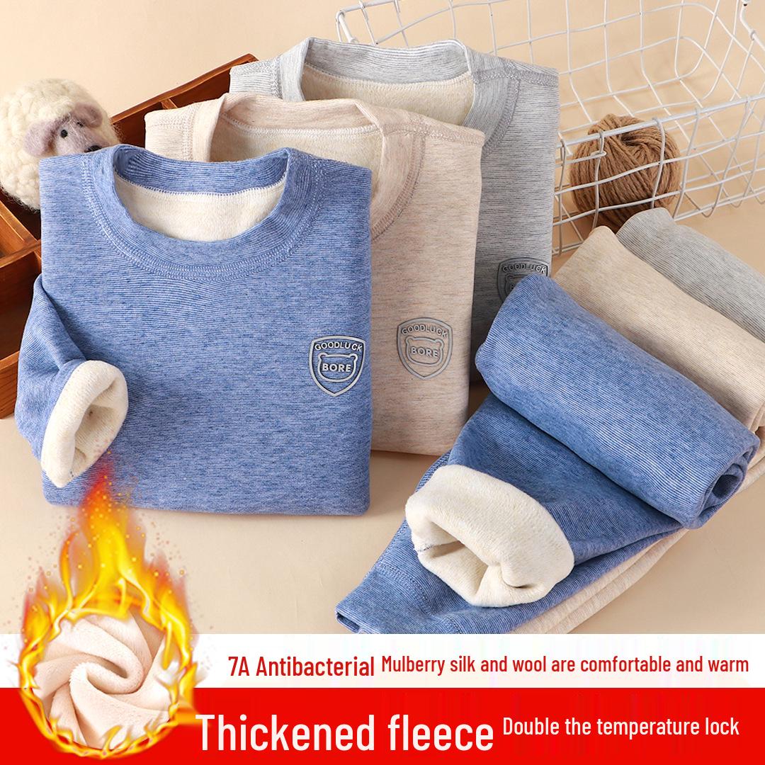 Koala Fleece Kids Antibacterial Warm Boneless Underwear Set for Boys and Girls (7A), Thickened for Autumn 90 cm синій
Koala Fleece Kids Antibacterial Warm Boneless Underwear Set for Boys and Girls (7A), Thickened for Autumn 90 cm синій