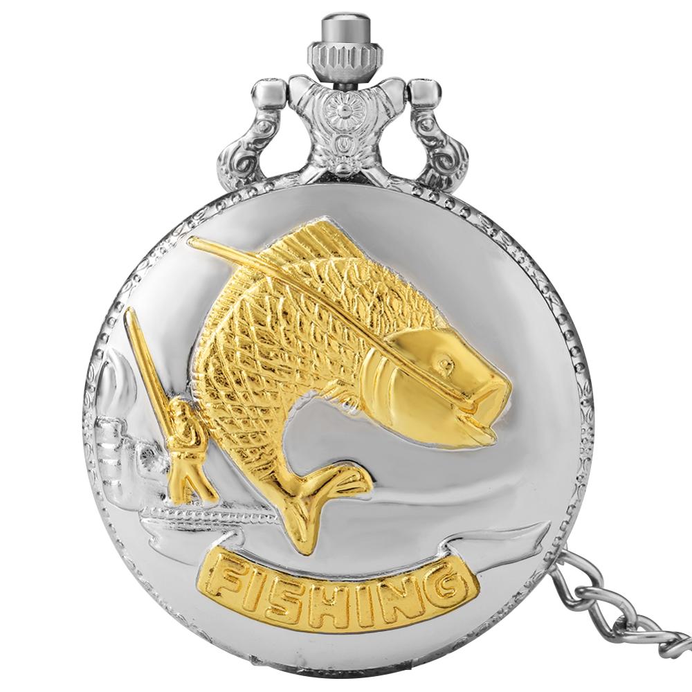 Luxury Fishing Design Quartz Pocket Watch Fob Gold Fish Pendant Clock Full Hunter 30cm Rough Chain Pocket Gifts for Mens reloj серебряный
Luxury Fishing Design Quartz Pocket Watch Fob Gold Fish Pendant Clock Full Hunter 30cm Rough Chain Pocket Gifts for Mens reloj серебряный