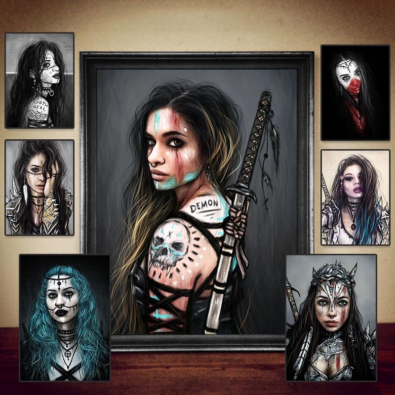 Goth Girl Poster Gothic Women Portrait Wild Against The Dark Sinner Wall Art Picture Canvas Print Room Home Decor Painting Gifts 21cm×30cm NoFrame
Goth Girl Poster Gothic Women Portrait Wild Against The Dark Sinner Wall Art Picture Canvas Print Room Home Decor Painting Gifts 21cm×30cm NoFrame