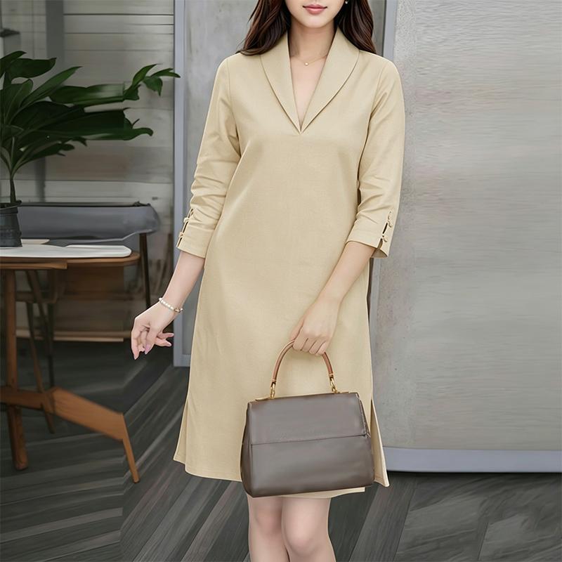 ZANZEA Women Suit Collar Solid Color Loose 3/4 Sleeve Dress M хаки
ZANZEA Women Suit Collar Solid Color Loose 3/4 Sleeve Dress M хаки