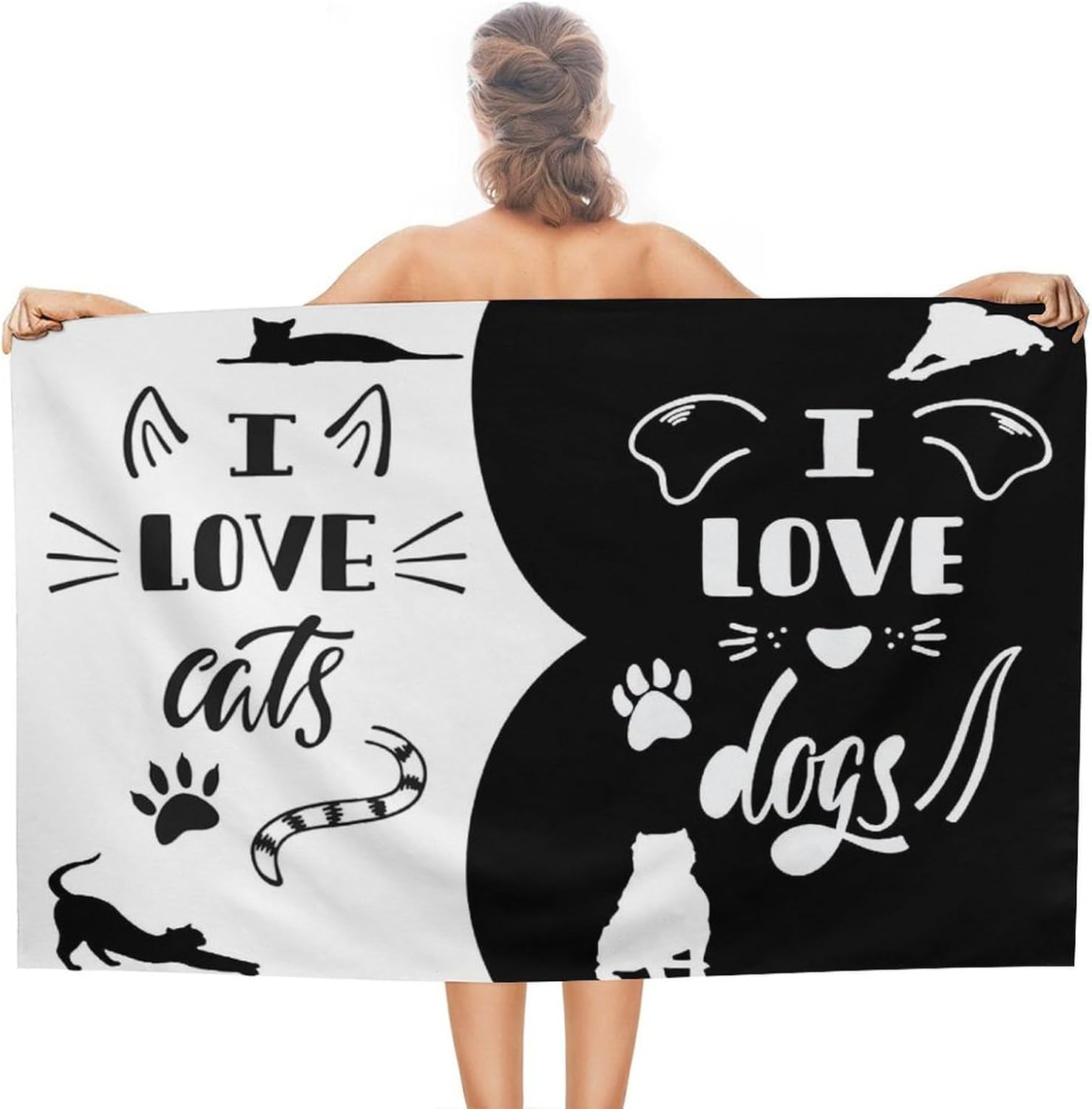 Fantasy Galaxy Cats Dogs Beach Towel, Oil Painting Cartoon Cute Pets Extra Large Quick Dry, Sand Free Travel Pool Mat W30*H60(CM)
Fantasy Galaxy Cats Dogs Beach Towel, Oil Painting Cartoon Cute Pets Extra Large Quick Dry, Sand Free Travel Pool Mat W30*H60(CM)