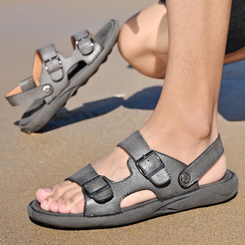 2025 new men s leather sandals summer wear leather cool slippers dual-purpose casual non-slip soft bottom sand Shoes 38
2025 new men s leather sandals summer wear leather cool slippers dual-purpose casual non-slip soft bottom sand Shoes 38