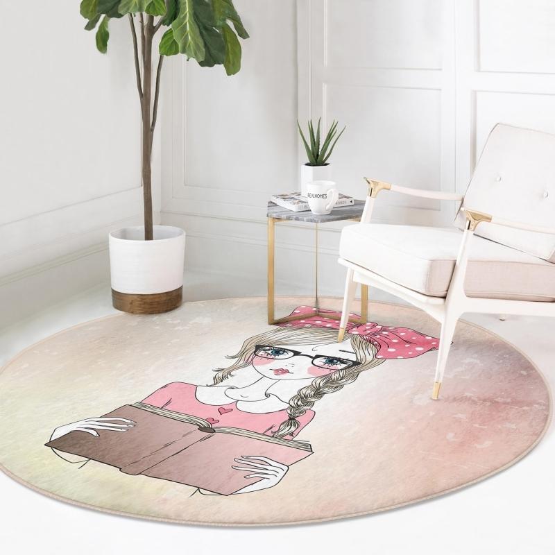 Deymend Fashion Girl Digital Printed Modern Pink Office Washable Non-Slip Backed Round Velvet Carpet
Deymend Fashion Girl Digital Printed Modern Pink Office Washable Non-Slip Backed Round Velvet Carpet