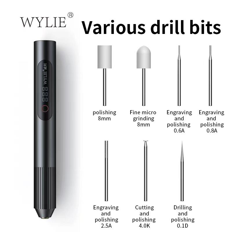 WYLIE Smart Electric Sanding Grinding pen for Mobile Chips Polishing/ 9 pieces Polish tips/USB/Type-C Charger/Polishing/Cutting
WYLIE Smart Electric Sanding Grinding pen for Mobile Chips Polishing/ 9 pieces Polish tips/USB/Type-C Charger/Polishing/Cutting