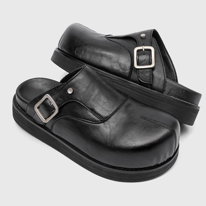 Толстоподошвенные увеличивающие рост туфли с большим носком для мужчин и женщин, летняя уличная обувь, с закрытым носком, для ленивых, шлепанцы на полупедали 60521-K 46
Толстоподошвенные увеличивающие рост туфли с большим носком для мужчин и женщин, летняя уличная обувь, с закрытым носком, для ленивых, шлепанцы на полупедали 60521-K 46