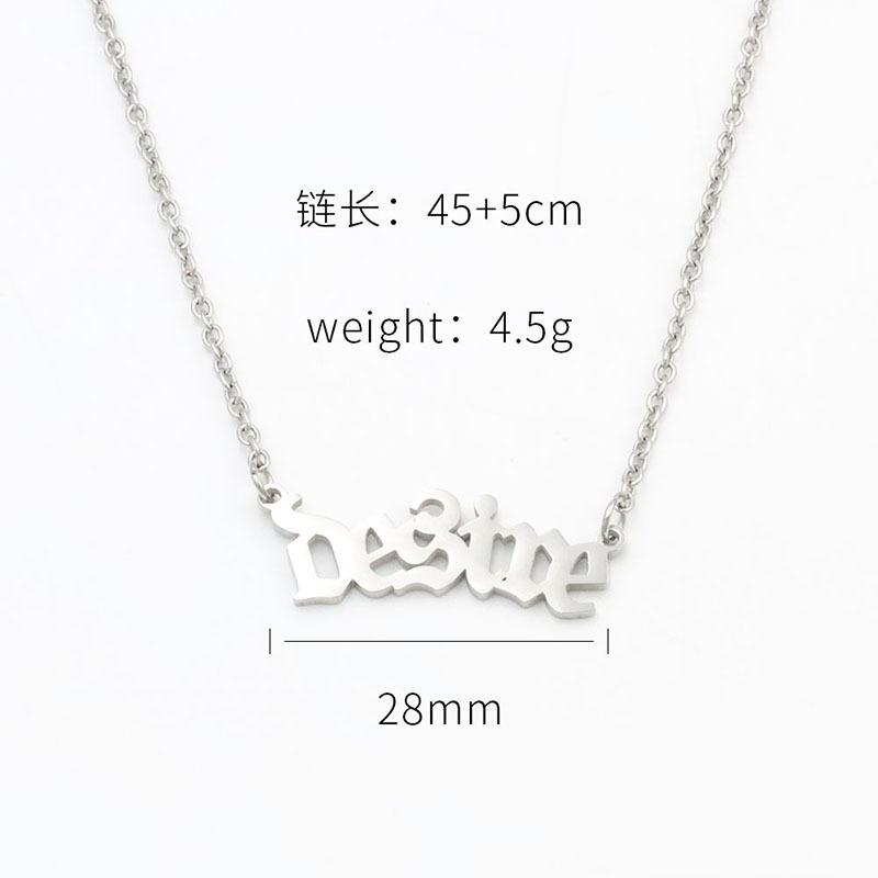 Creative English Letter Pendant, Personalized Versatile Necklace, Collarbone Chain, Girls Do Not Fade
Creative English Letter Pendant, Personalized Versatile Necklace, Collarbone Chain, Girls Do Not Fade