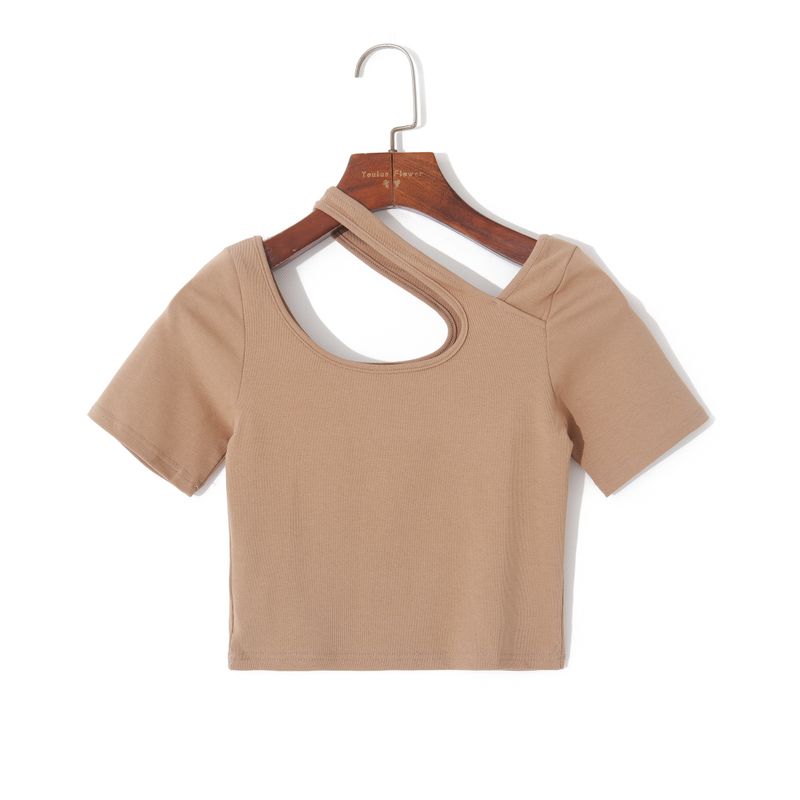 Женский летний однотонный с диагональным воротником, коротким рукавом, облегающий, на бретелях Khakis S
Женский летний однотонный с диагональным воротником, коротким рукавом, облегающий, на бретелях Khakis S