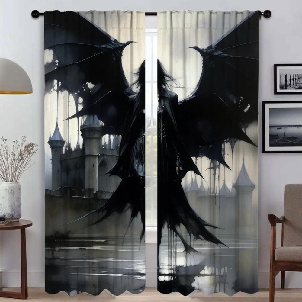 Тюль для спальни, жуткая атмосфера темного фэнтези, занавеска для окна в комнату, 2 панели, перегородка, затемняющие шторы, 2 шт., абажуры W50xH70cmx2pcs-CL
Тюль для спальни, жуткая атмосфера темного фэнтези, занавеска для окна в комнату, 2 панели, перегородка, затемняющие шторы, 2 шт., абажуры W50xH70cmx2pcs-CL