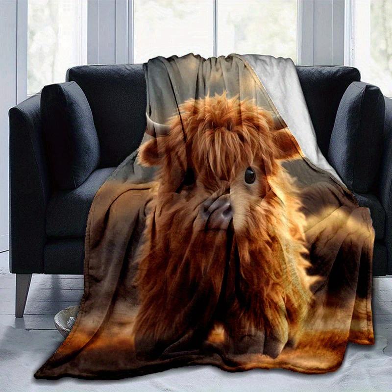 1pc Highland Cow Printing Lightweight Flannel Blanket, Comfortable and Warm Blanket, for Camping Sofa Bed and Couch Office, Gift 100x150cm
1pc Highland Cow Printing Lightweight Flannel Blanket, Comfortable and Warm Blanket, for Camping Sofa Bed and Couch Office, Gift 100x150cm