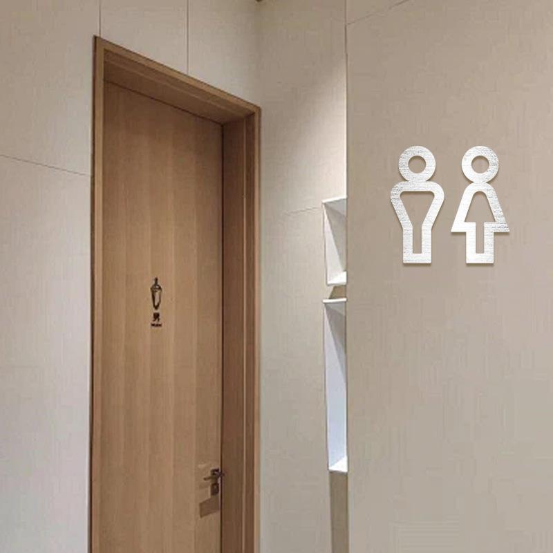 Funny Bathroom Signs for Men Women Creative 2D Flat Restroom Door Decor Restaurant Hotel Cafe Toilet Signage Wall Sticker
Funny Bathroom Signs for Men Women Creative 2D Flat Restroom Door Decor Restaurant Hotel Cafe Toilet Signage Wall Sticker
