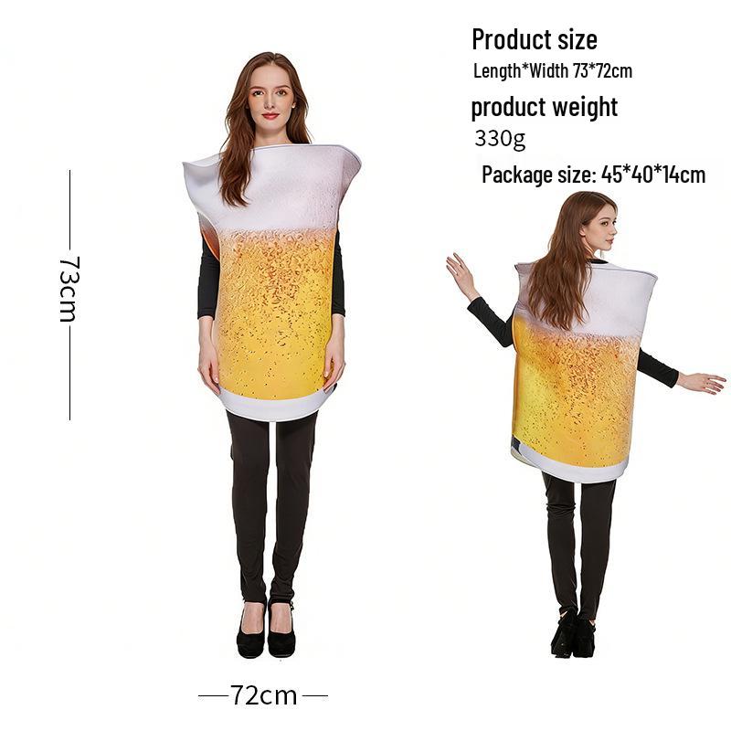 In Stock Beer Mug Role-play Costume for Halloween Party or Stage
In Stock Beer Mug Role-play Costume for Halloween Party or Stage