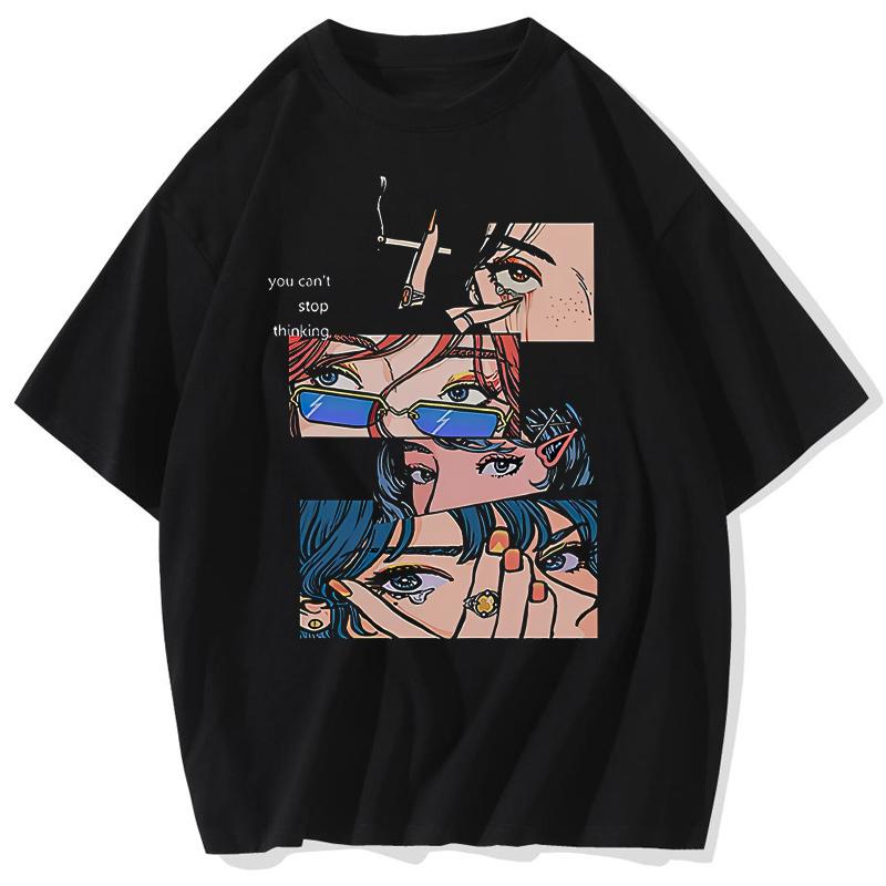 Black Tshirt for Men Harajuku Hip Hop Casual Loose T Shirt Streetwear Japanese Anime Cartoon Print Retro yk Clothes Tops S
Black Tshirt for Men Harajuku Hip Hop Casual Loose T Shirt Streetwear Japanese Anime Cartoon Print Retro yk Clothes Tops S