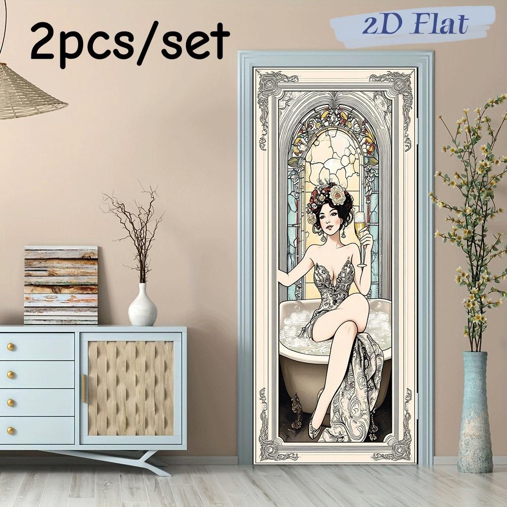 2pcs Retro Elegant Bathing Women Art Wall Stickers European Court Style Colored Glass Decorative Stickers Living Room Bedroom Ba (as the picture,38.5x200cmx2)
2pcs Retro Elegant Bathing Women Art Wall Stickers European Court Style Colored Glass Decorative Stickers Living Room Bedroom Ba (as the picture,38.5x200cmx2)