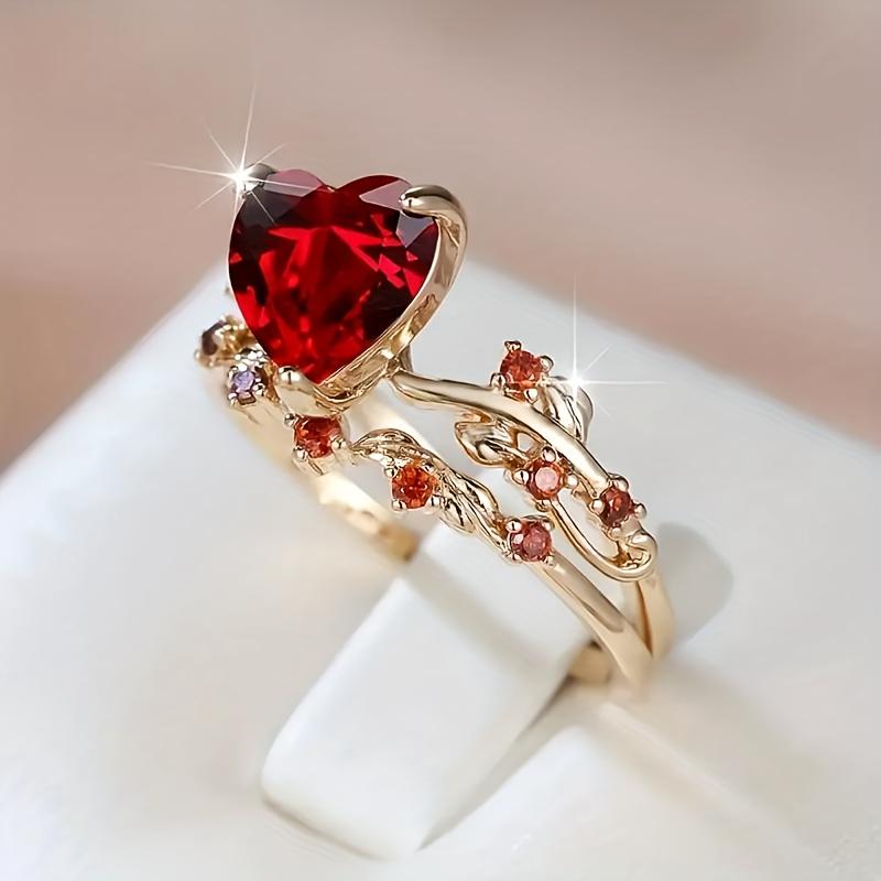 2 Pcs of Fashionable Red Color Heart Inlaid Zircon Double-layer Rings, Suitable for Women s Valentine s Day Party Zircon Gifts 7
2 Pcs of Fashionable Red Color Heart Inlaid Zircon Double-layer Rings, Suitable for Women s Valentine s Day Party Zircon Gifts 7