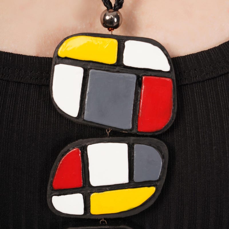 Handmade Clay Necklace Earring Set
Handmade Clay Necklace Earring Set