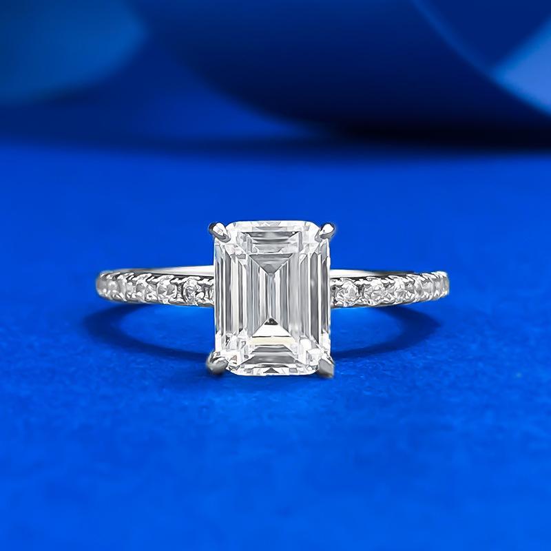 Jewelry S925 Silver Rectangular Candy 6 * 8 Ring with High Carbon Diamond Ring for Women, Fashionable and Simple 5
Jewelry S925 Silver Rectangular Candy 6 * 8 Ring with High Carbon Diamond Ring for Women, Fashionable and Simple 5