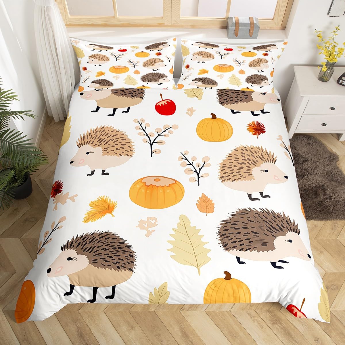 Пододеяльник с изображением мультяшного ёжика Queen, комплект постельного белья в стиле бохо с акварельным принтом, покрывало с изображением диких животных и цветов, цветочное покрывало для одеяла EU single(135x200cm)
Пододеяльник с изображением мультяшного ёжика Queen, комплект постельного белья в стиле бохо с акварельным принтом, покрывало с изображением диких животных и цветов, цветочное покрывало для одеяла EU single(135x200cm)