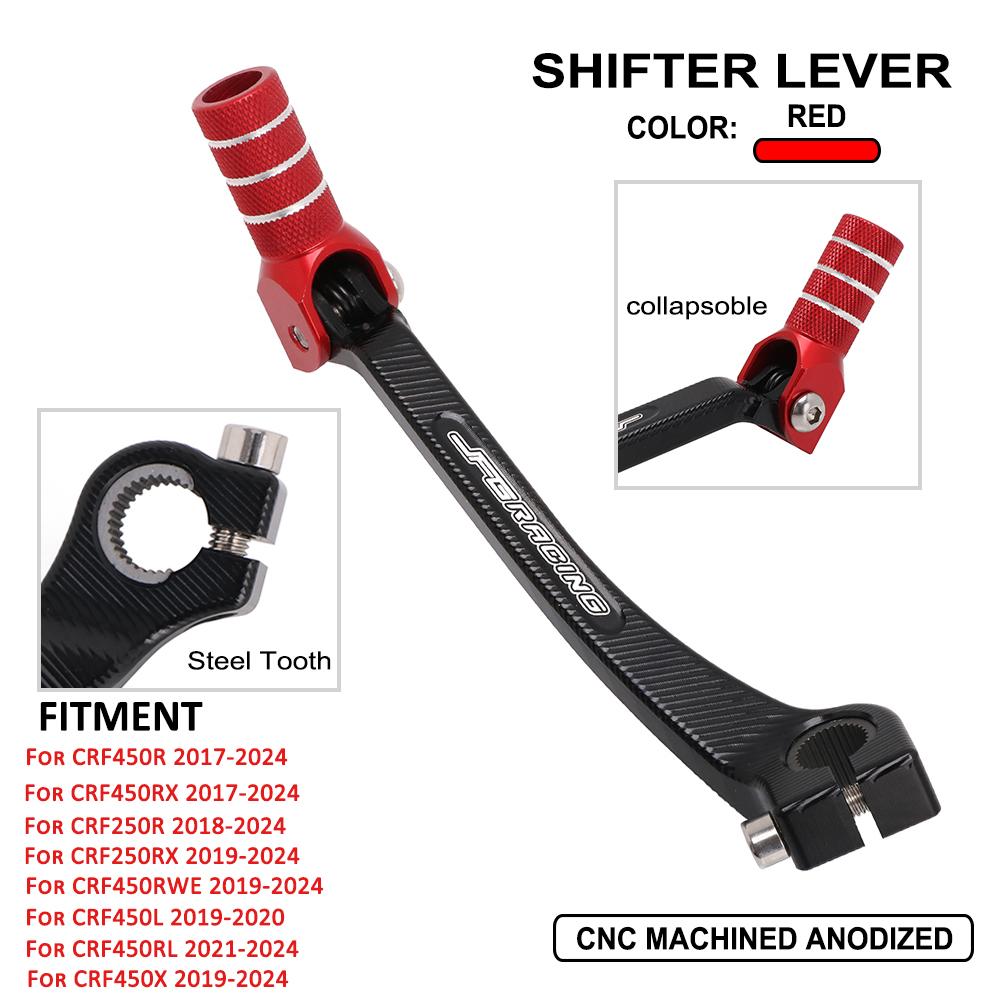 Motocycle CNC Foldbale Gear Shift Lever Shifter Pedal Brake Pedal For HONDA CRF450R CRF250R CRF 450R 250R 250 450 R 450RX 250RX D
Motocycle CNC Foldbale Gear Shift Lever Shifter Pedal Brake Pedal For HONDA CRF450R CRF250R CRF 450R 250R 250 450 R 450RX 250RX D