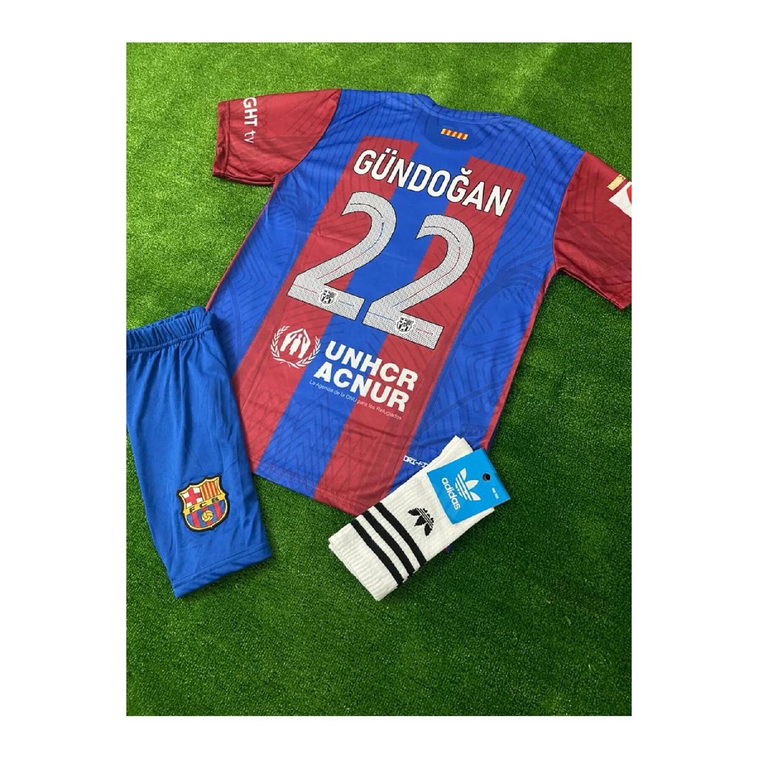 Barcelona 2023/24 Season 2023/24 Ilkay Gndoan Home Kids Трикотажные шорты, комплект из 3 носков
Barcelona 2023/24 Season 2023/24 Ilkay Gndoan Home Kids Трикотажные шорты, комплект из 3 носков