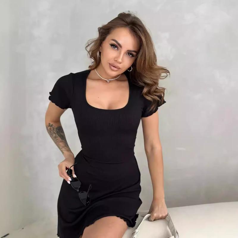 Женские модные повседневные однотонные повседневные платья с круглым вырезом из чистого хлопка с завязанным шнурком и короткими рукавами M чёрный
Женские модные повседневные однотонные повседневные платья с круглым вырезом из чистого хлопка с завязанным шнурком и короткими рукавами M чёрный